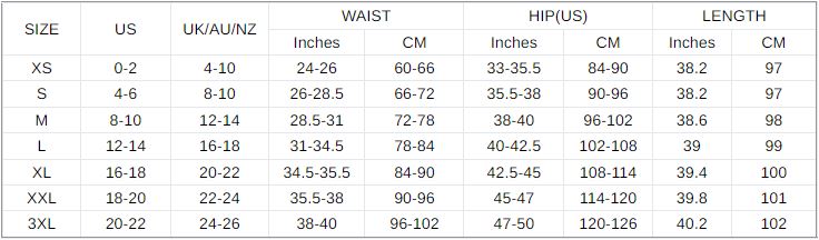 Black high waist leggings with sauna effect size guide